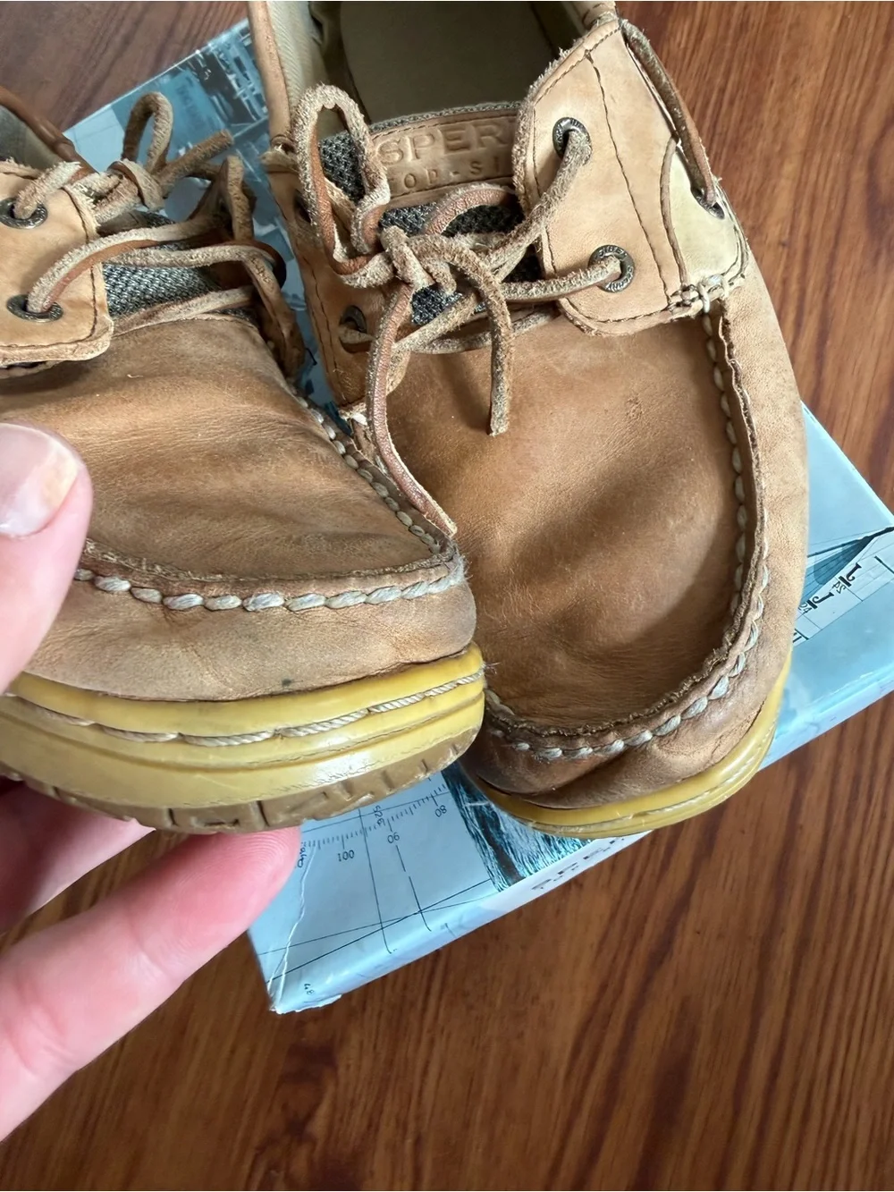 Sperry Kids Tan Leather Boat Shoes